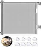 Treppenschutzgitter Ausziehbar Kindergitter 0-150 cm, Schutzgitter Türschutzgitter für Babys und...